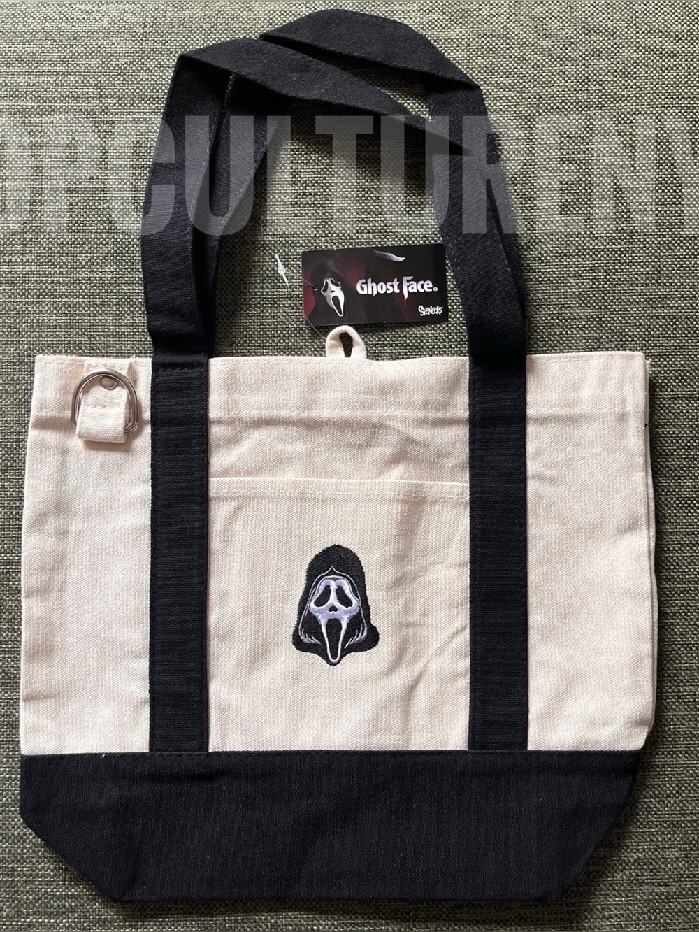 Scream Ghostface Halloween mini canvas tote bag new